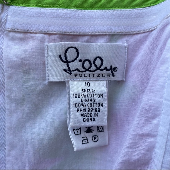 Lilly Pulitzer Pink & Kelly Green Tropical Elephant Sundress Sz- 10 - Picture 12 of 15